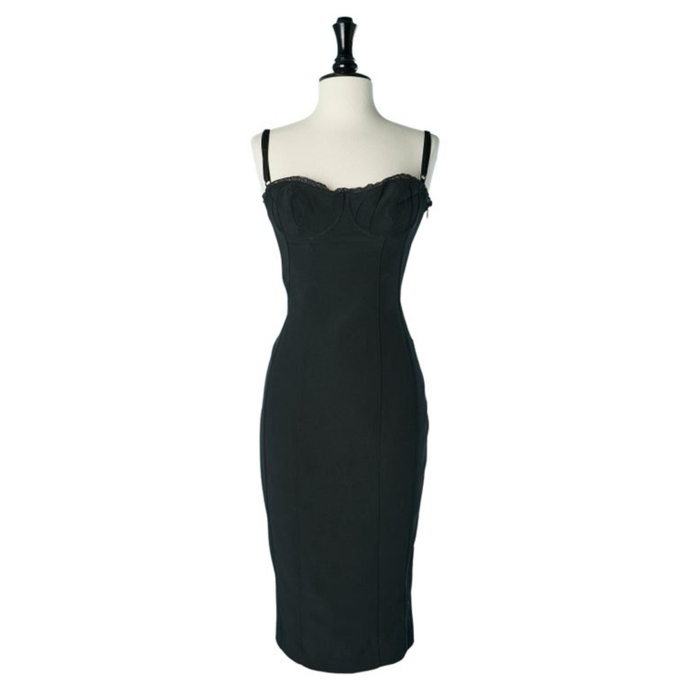 Dolce & Gabbana Abito bodycon bustier black dress sz.38IT